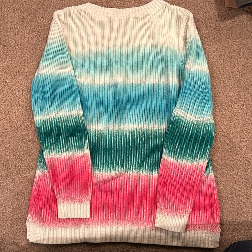 Talbots Crewneck Sweater Multicolored Size Small - image 5
